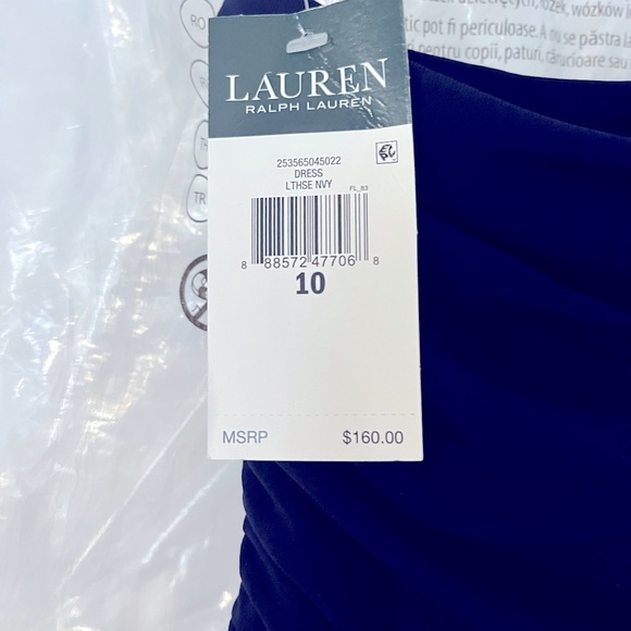 Lauren by Ralph Lauren Navy one Shoulder Gown never worn great - Picture 1 of 2